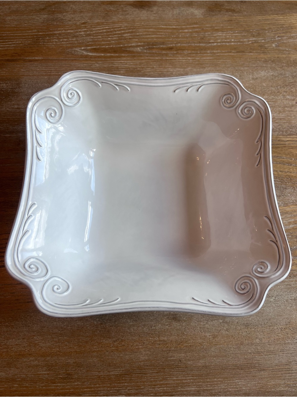 VBC Casa Made in Italy 12” Large Square Ceramic Serving Bowl